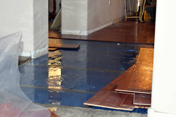Professional Water Extraction technician working in Krakow, WI